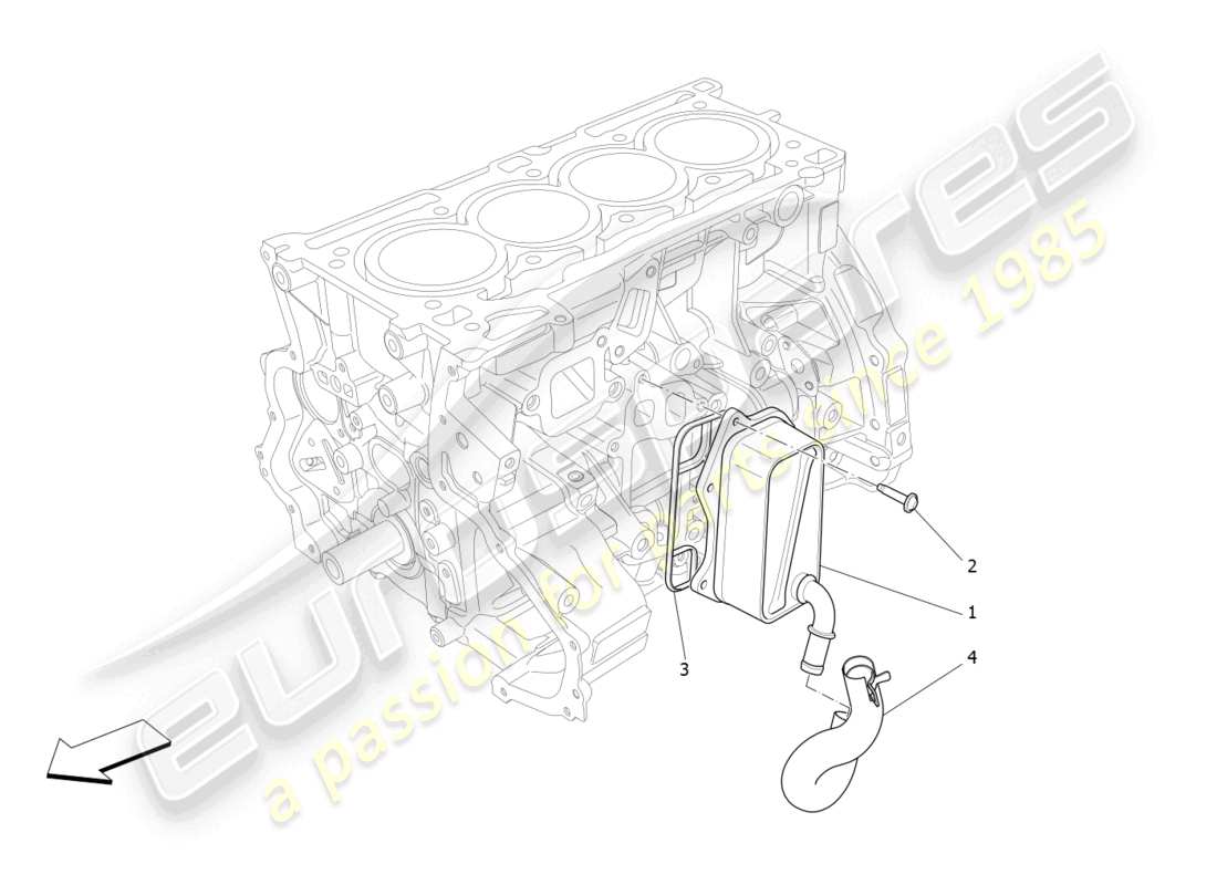 maserati levante gt (2022) heat exchanger part diagram