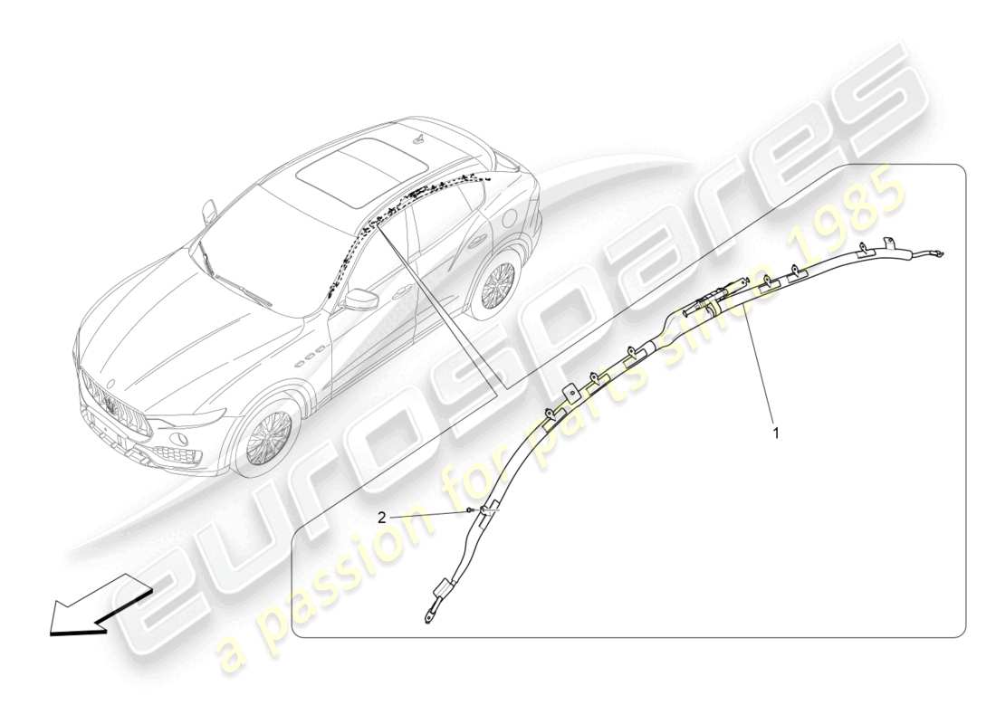 maserati levante (2017) window bag system parts diagram