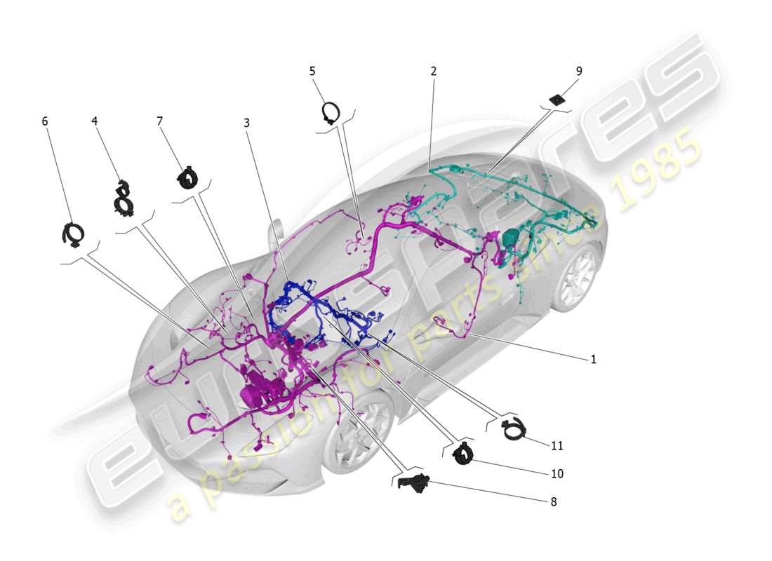 maserati mc20 (2023) main wiring part diagram