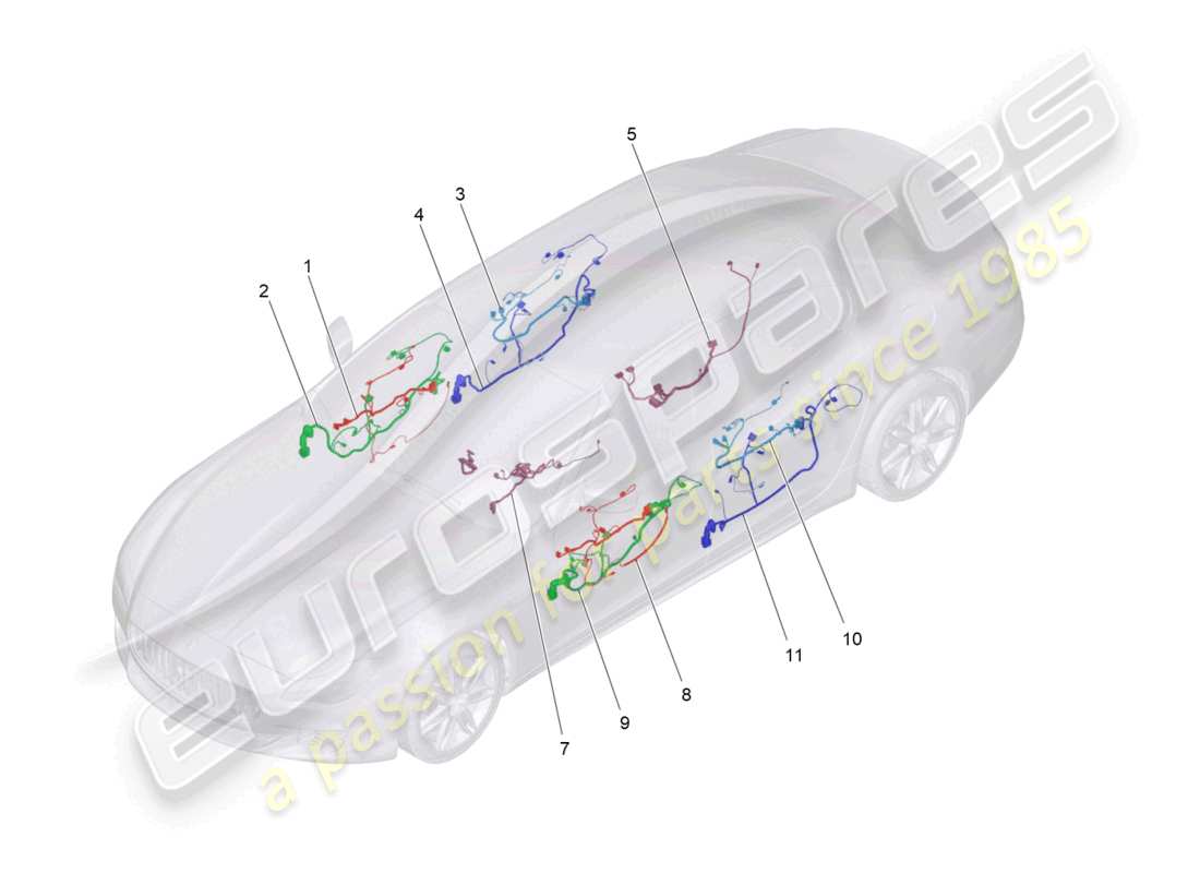 maserati quattroporte (2018) main wiring part diagram