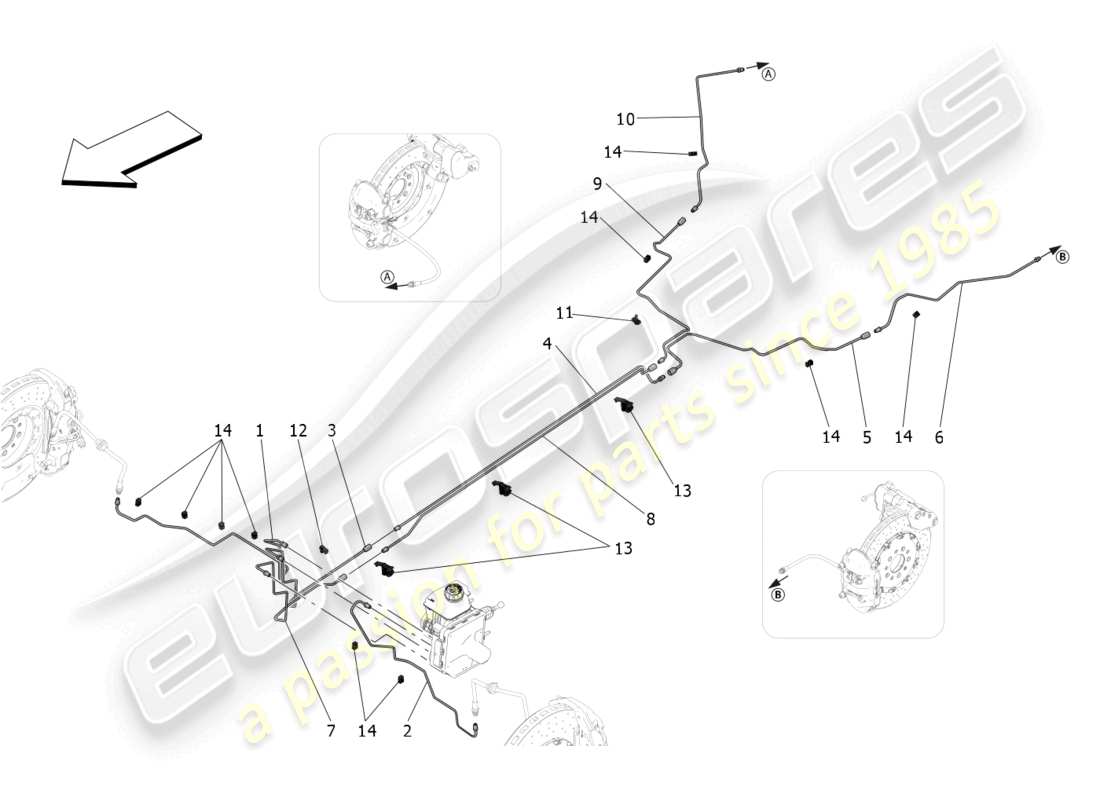 maserati mc20 (2023) lines part diagram