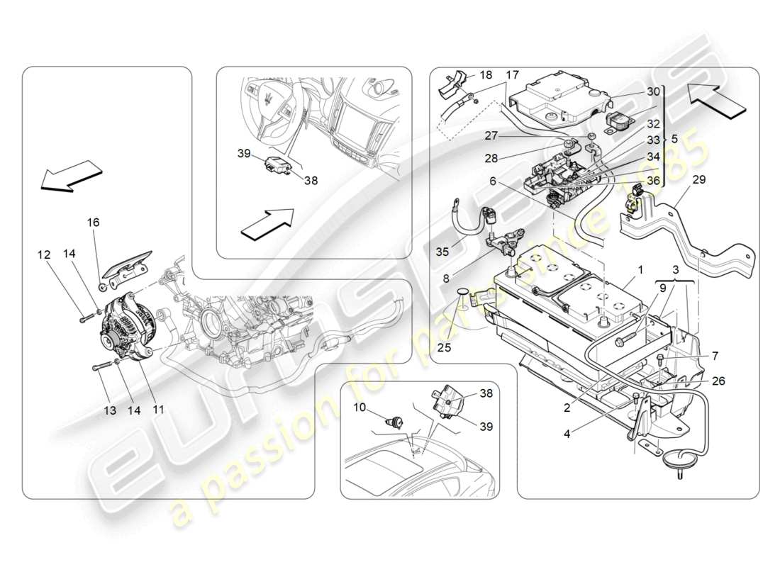 maserati levante trofeo (2020) energy generation and accumulation part diagram