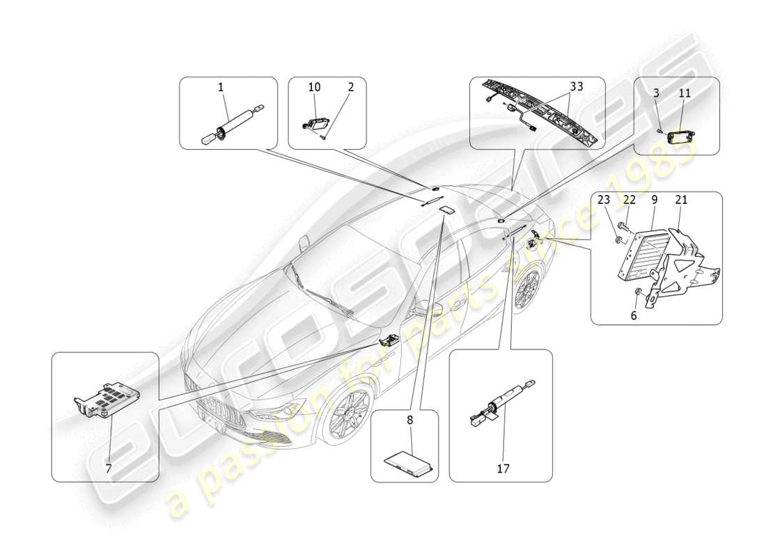 maserati ghibli (2016) it system part diagram