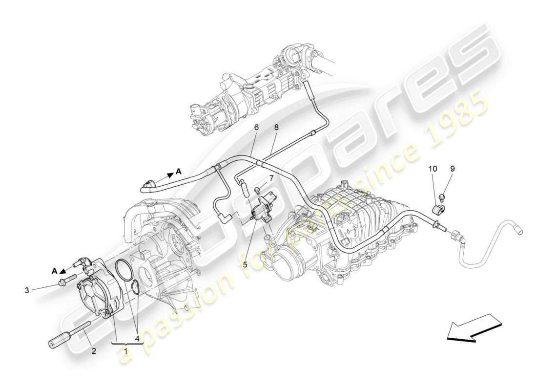 maserati ghibli (2016) additional air system part diagram