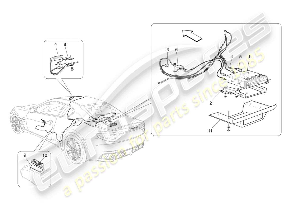 maserati granturismo mc stradale (2013) it system part diagram