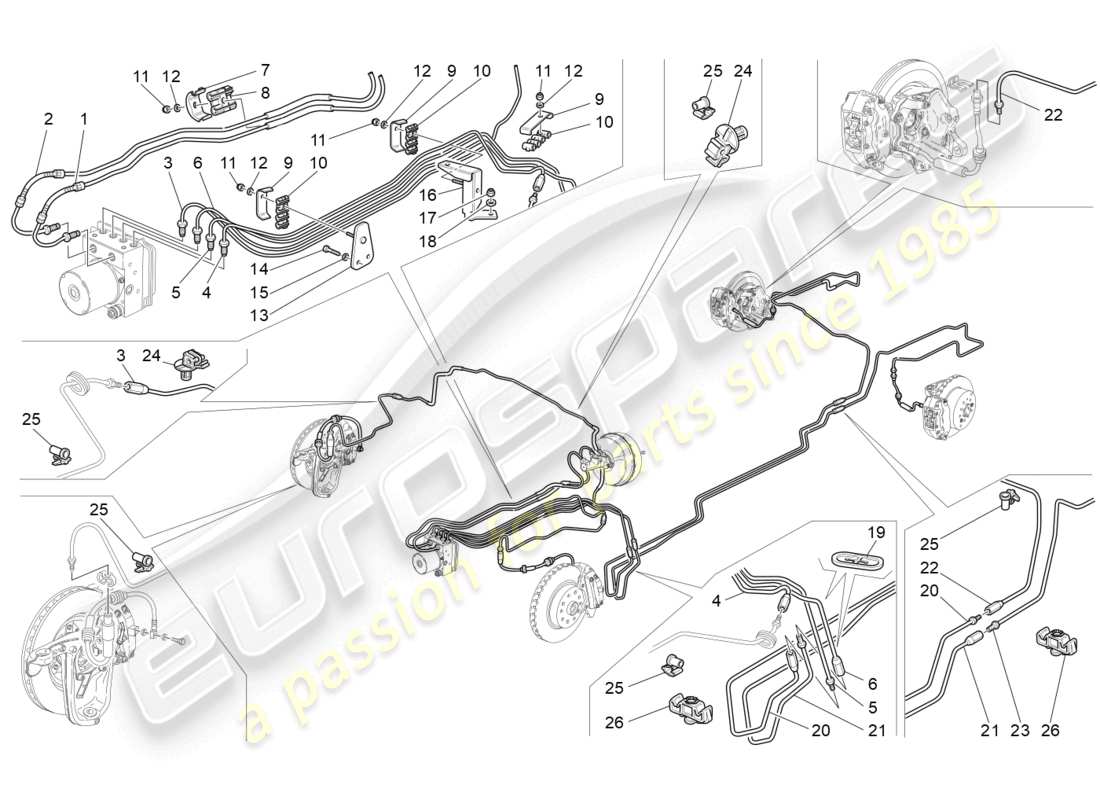 maserati grancabrio mc (2013) lines part diagram