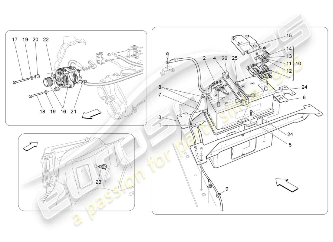 maserati granturismo mc stradale (2012) energy generation and accumulation part diagram