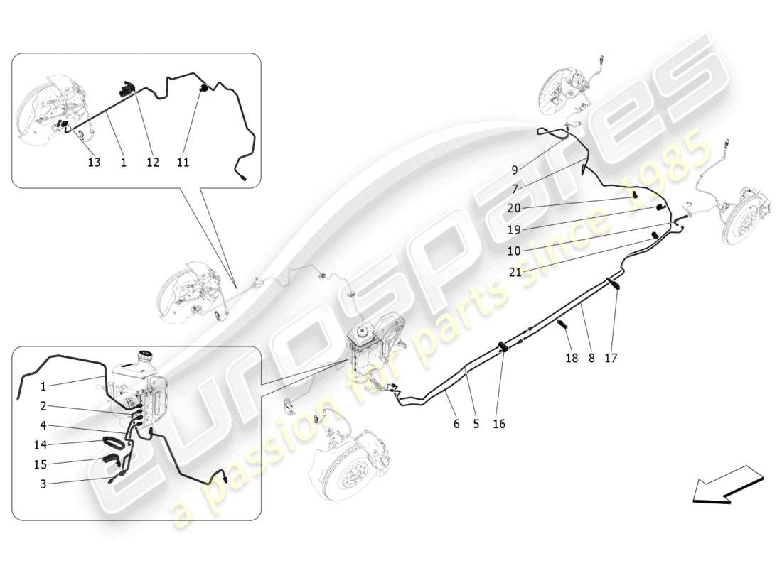 maserati grecale modena (2023) lines parts diagram