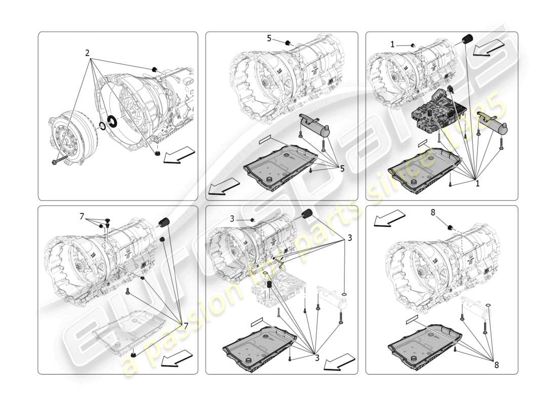 maserati grecale trofeo (2023) gearbox housings part diagram