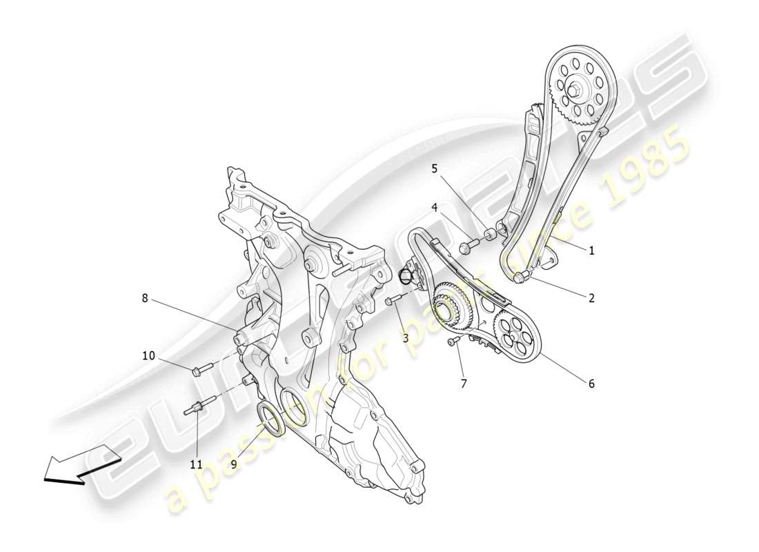 maserati levante gt (2022) timing part diagram