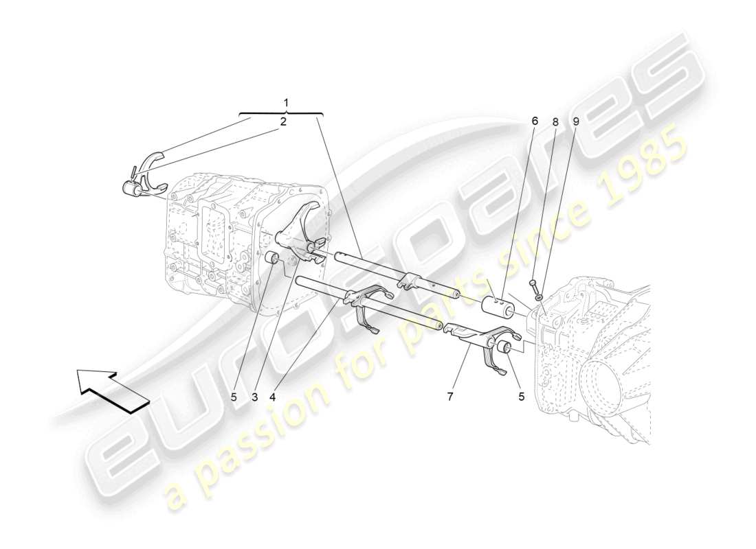 maserati granturismo mc stradale (2013) inner controls part diagram