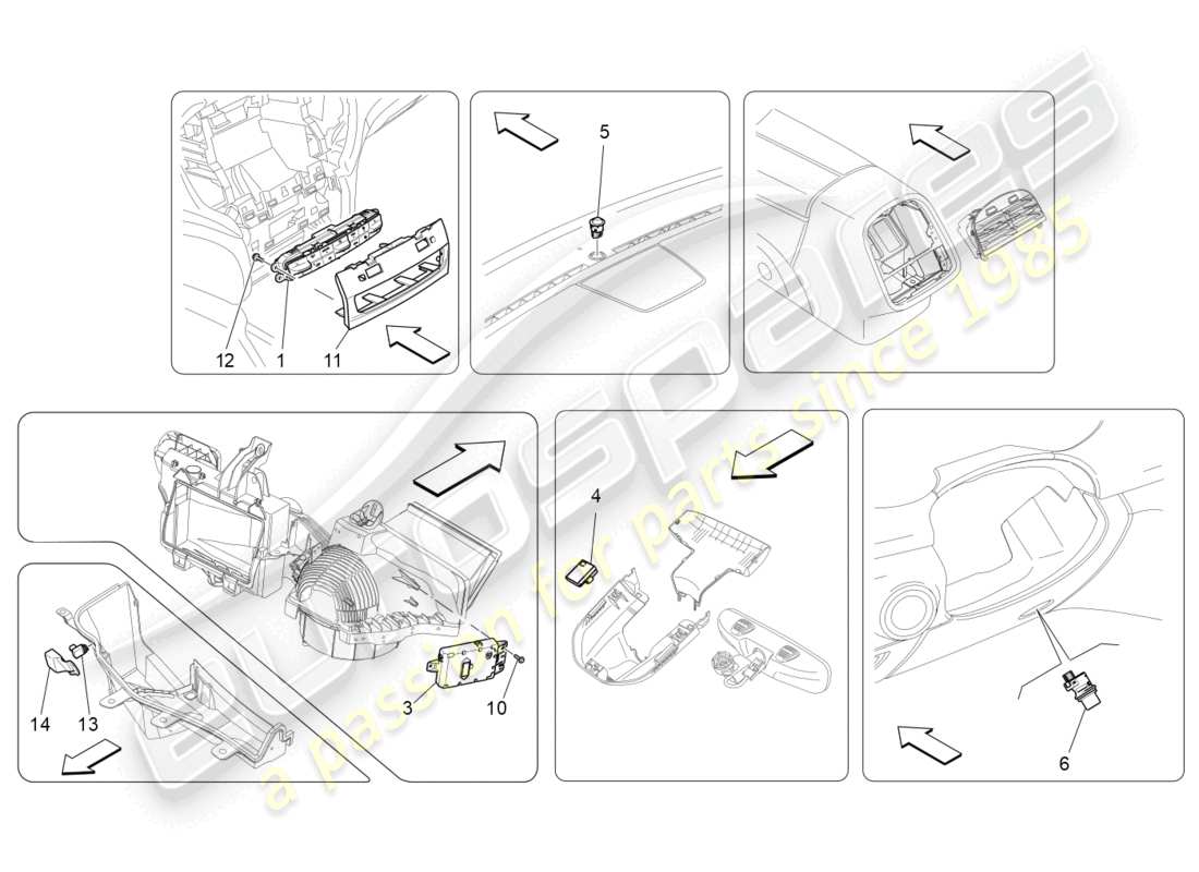 maserati ghibli (2018) a/c unit: electronic control part diagram