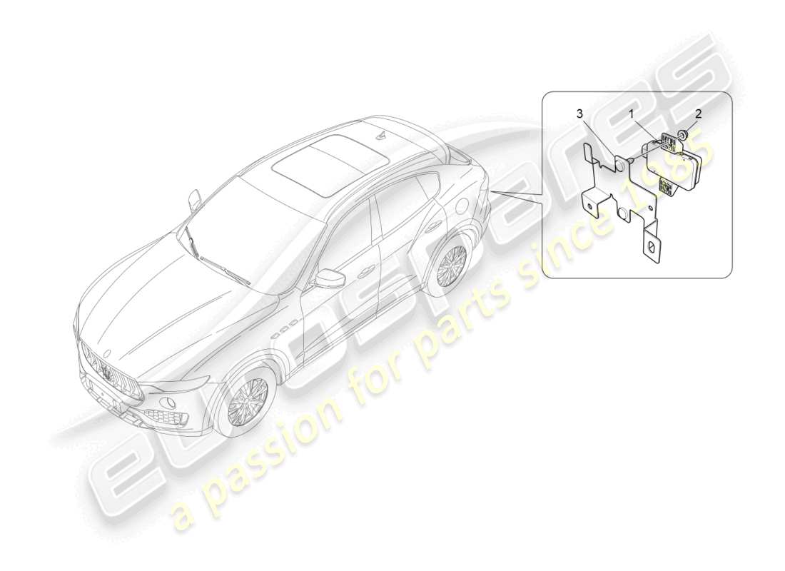 a part diagram from the maserati levante zenga (2020) parts catalogue