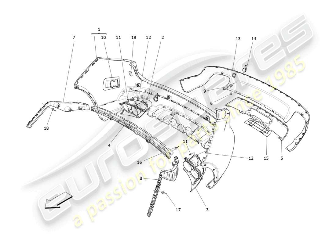 a part diagram from the maserati levante (2019) parts catalogue