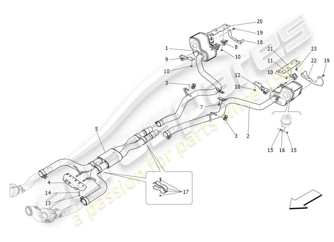 a part diagram from the maserati levante tributo (2021) parts catalogue