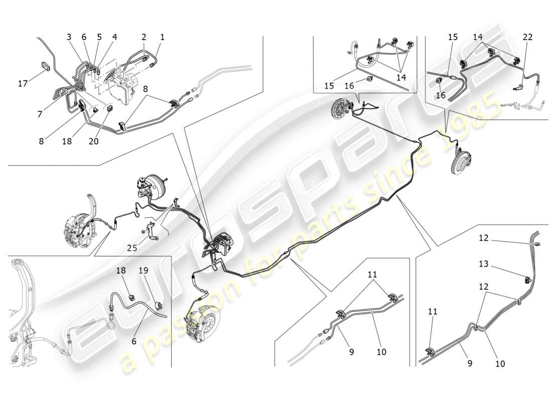 maserati ghibli (2017) lines part diagram