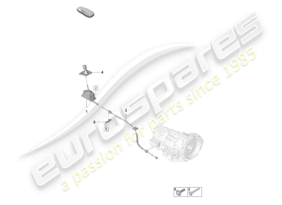 porsche 992 gt3/rs/st (2021 - 9j1) selector lever 7-speed automatic gearbox - pdk - part diagram