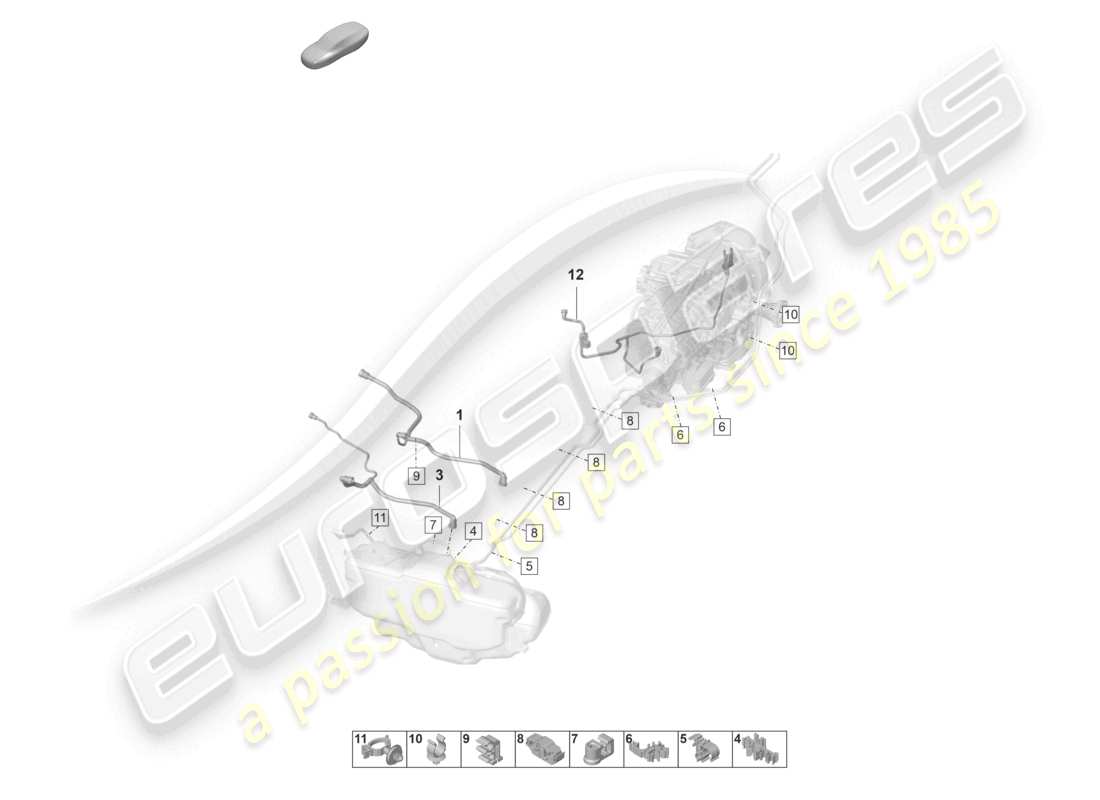 porsche 992 gt3/rs/st (2021 - 9j1) breather line tank ventilation part diagram