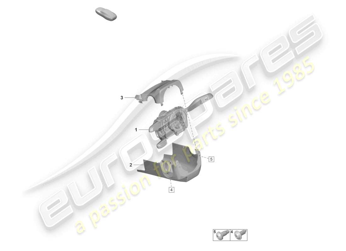 porsche 992 gt3/rs/st (2021 - 9j1) steering column switch part diagram