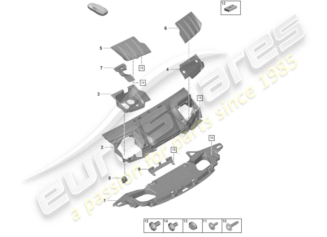 porsche 992 gt3/rs/st (2021 - 9j1) tailgate/boot lid part diagram