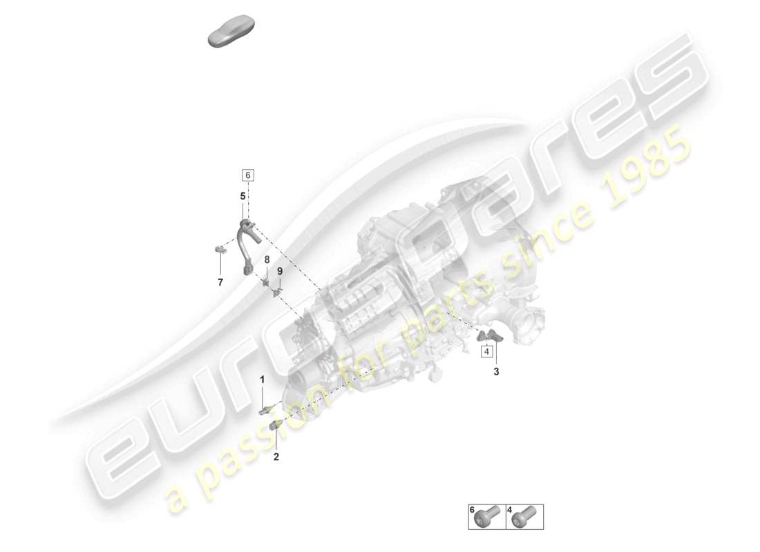 porsche 992 gt3/rs/st (2021 - 9j1) manual gearbox sensors part diagram