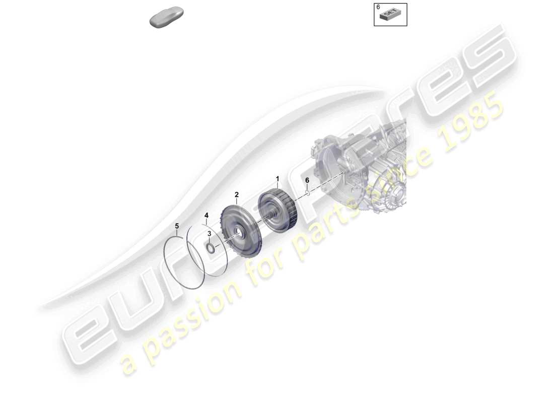 porsche 992 gt3/rs/st (2021 - 9j1) 7-speed dual clutch gearbox - pdk - clutch for dual clutch gearbox part diagram