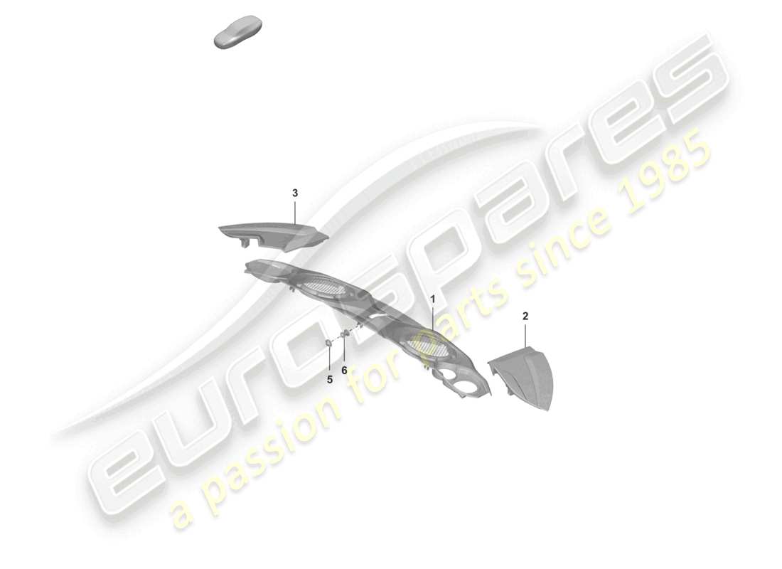 porsche 992 gt3/rs/st (2021 - 9j1) engine cover part diagram