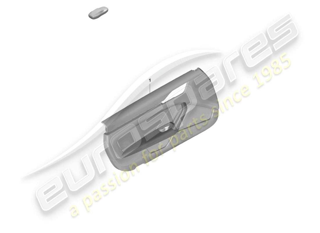 porsche 992 gt3/rs/st (2021 - 9j1) door panel for models with leatherette trim armrest (leather) touring package part diagram