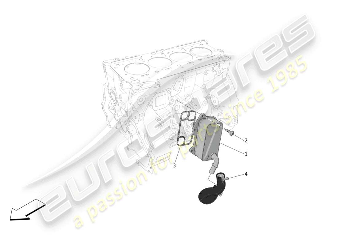 maserati grecale modena (2023) heat exchanger parts diagram