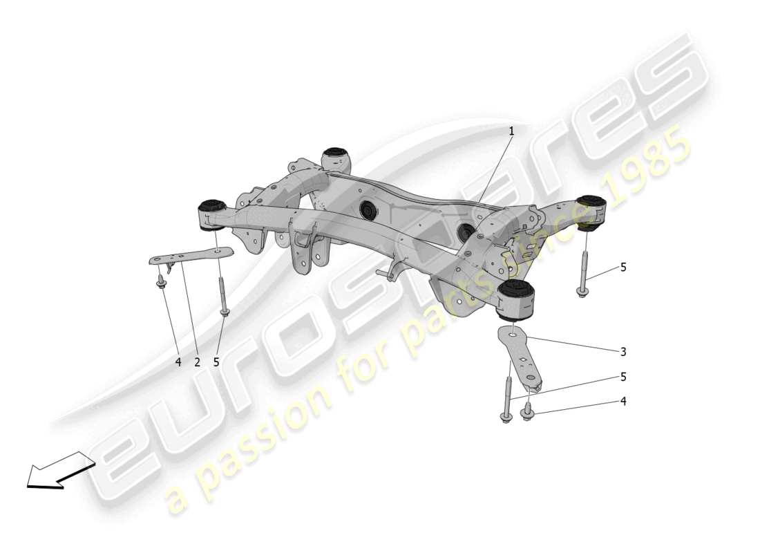 maserati grecale modena (2023) rear chassis parts diagram