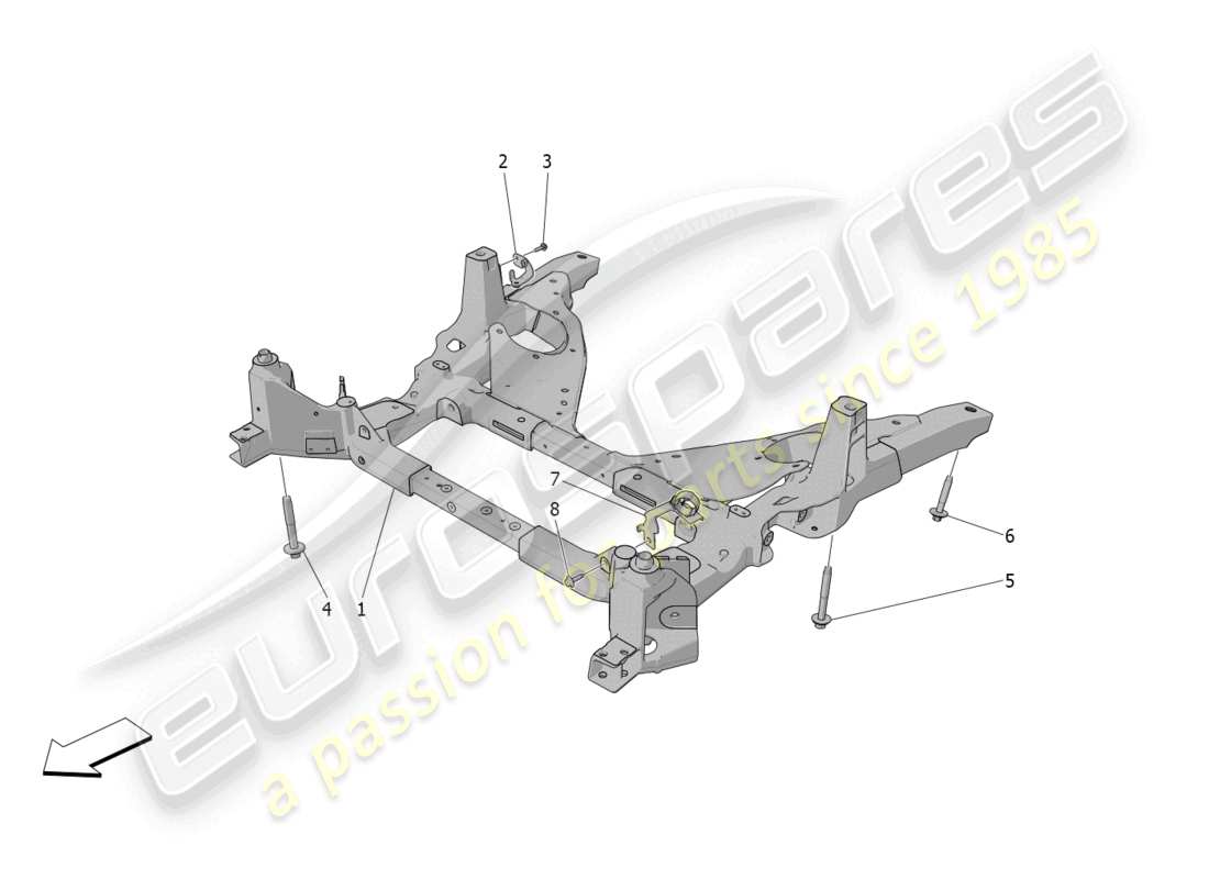 maserati grecale modena (2023) front underchassis parts diagram