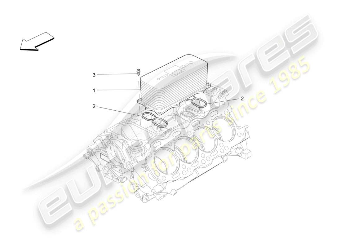 maserati quattroporte (2018) heat exchanger part diagram