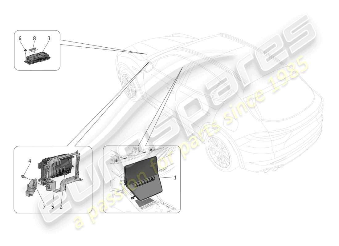 maserati grecale modena (2023) it system parts diagram