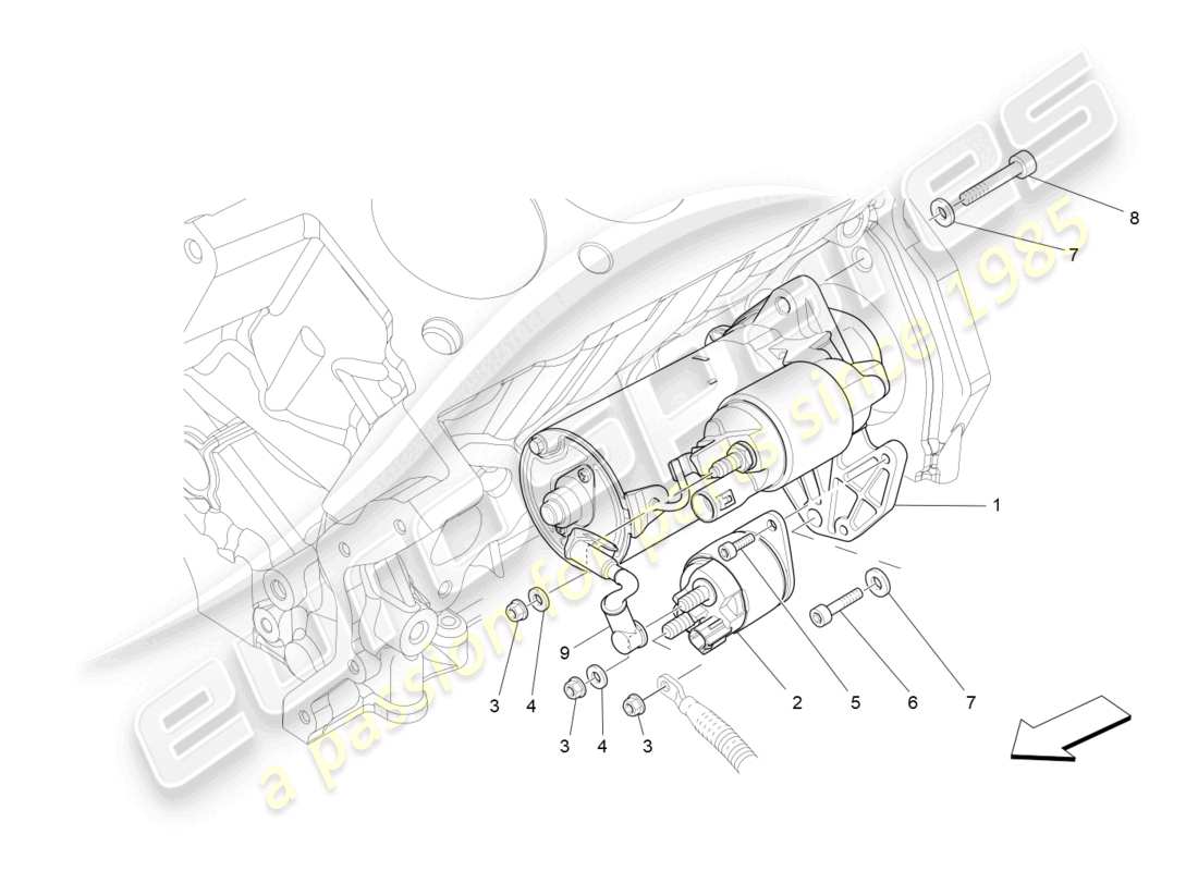 maserati levante (2020) electronic control: engine ignition part diagram