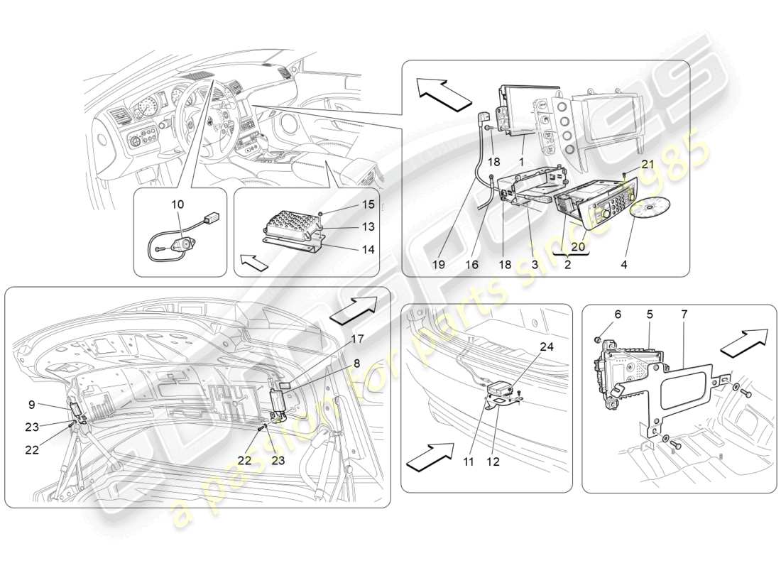 maserati grancabrio mc (2013) it system part diagram