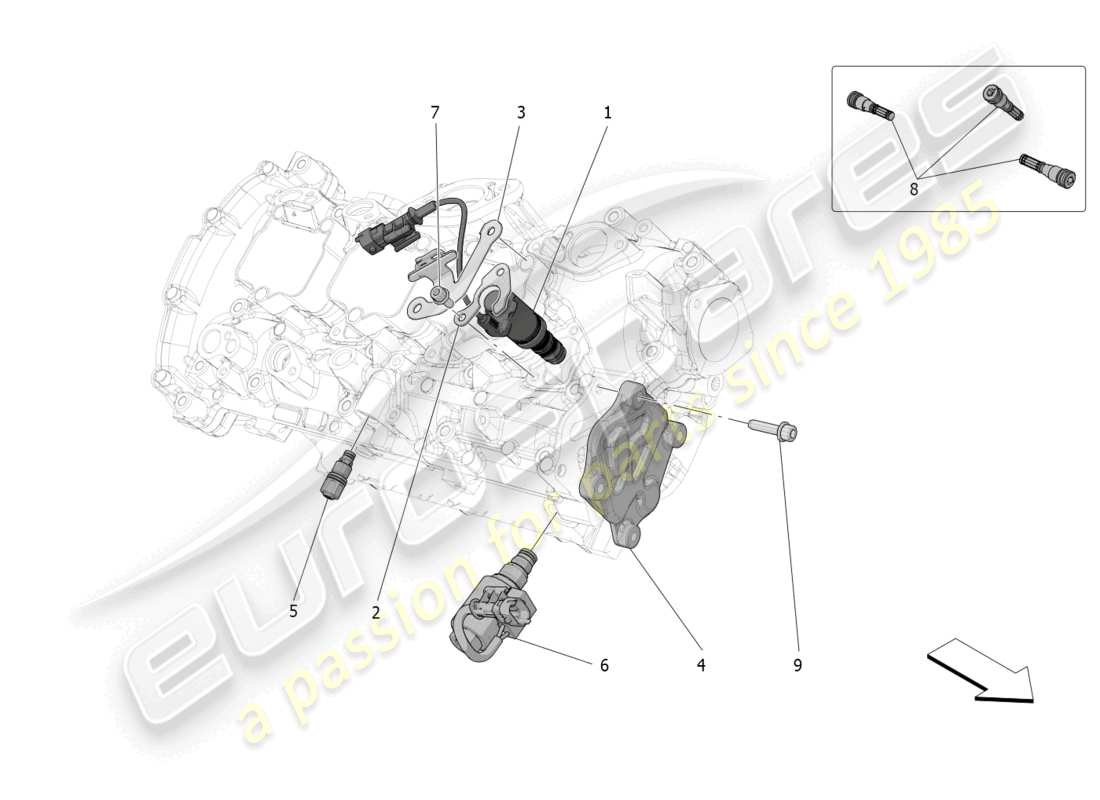 maserati grecale trofeo (2023) cylinder deactivation system part diagram