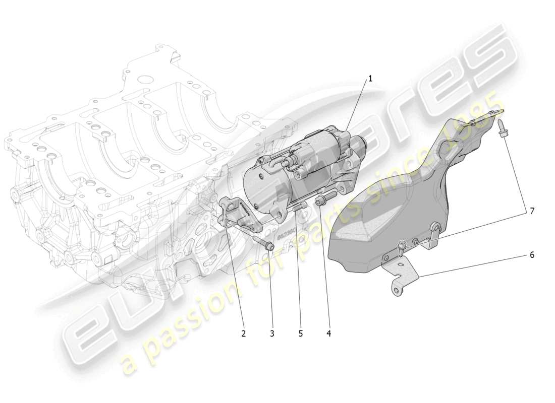 maserati grecale trofeo (2023) electronic control: engine ignition part diagram