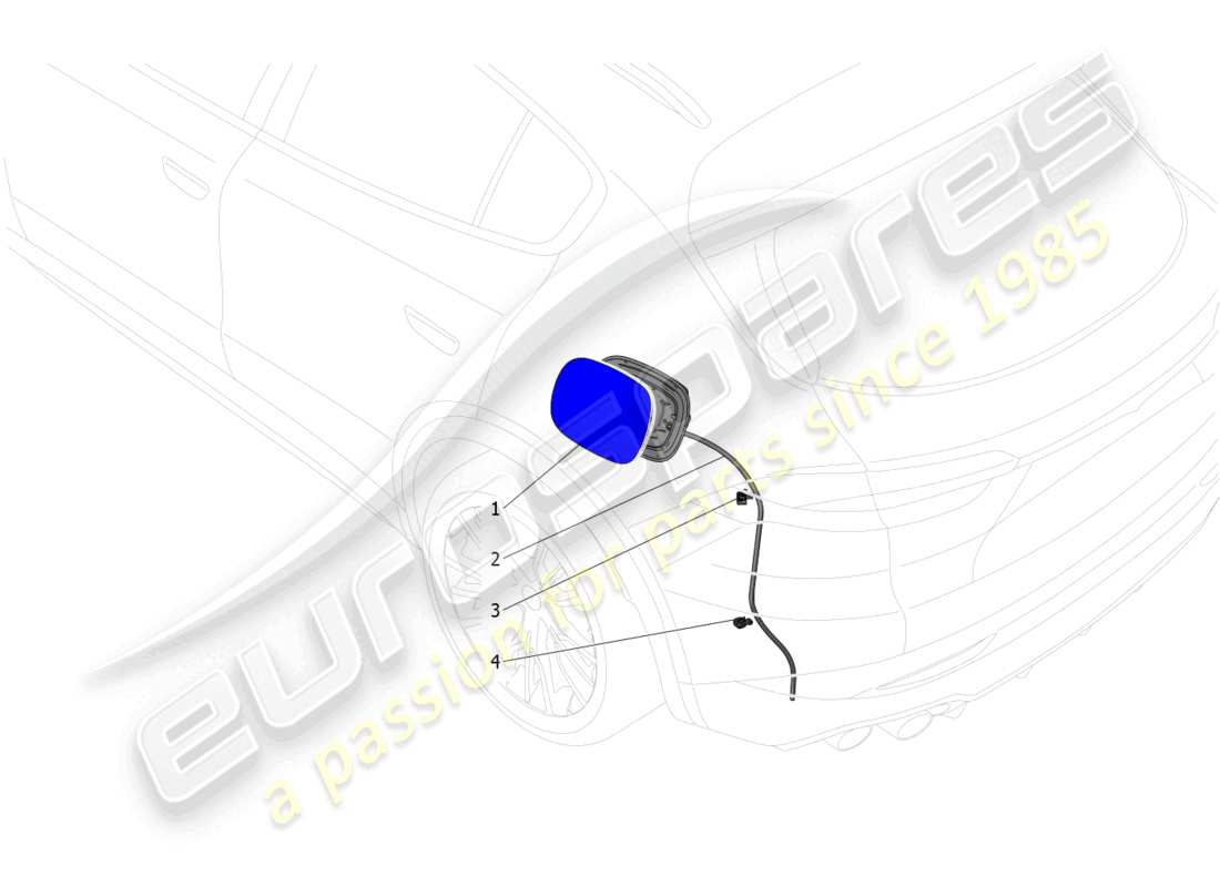 maserati grecale trofeo (2023) fuel tank door and controls part diagram