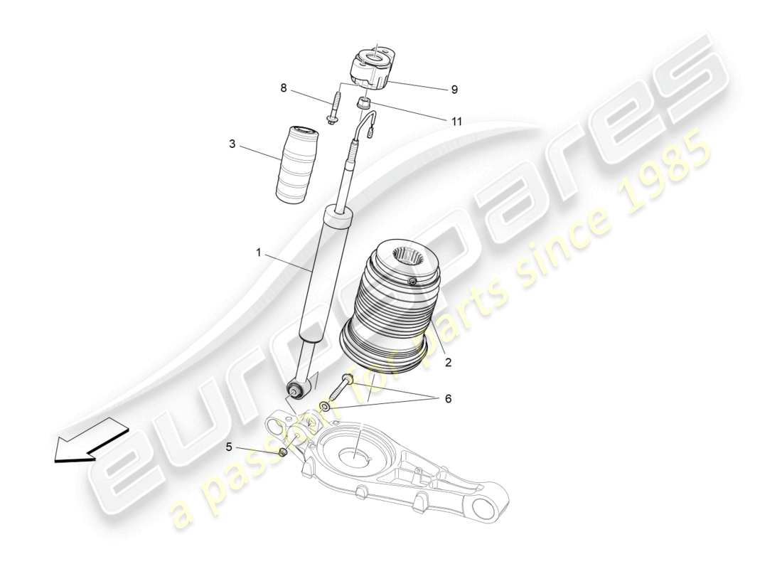 maserati levante tributo (2021) rear shock absorber devices part diagram