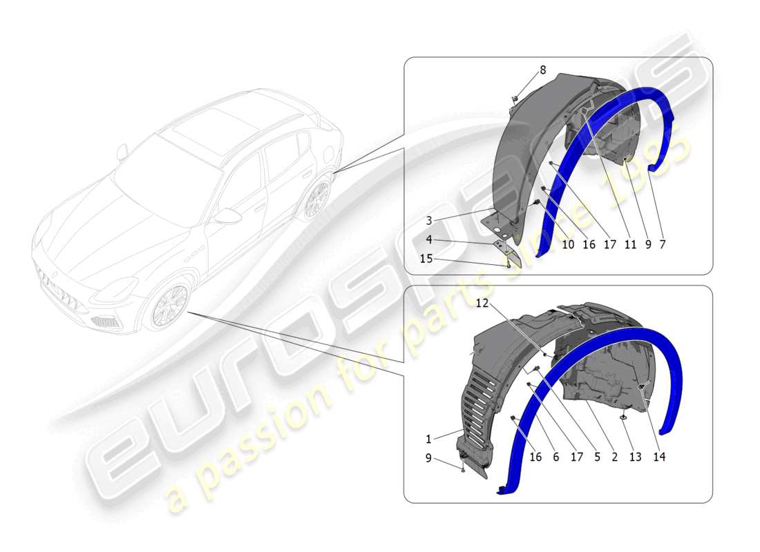 maserati grecale trofeo (2023) wheelhouse and lids part diagram