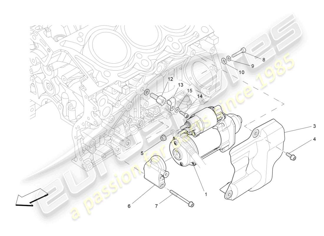 maserati levante (2020) electronic control: engine ignition part diagram