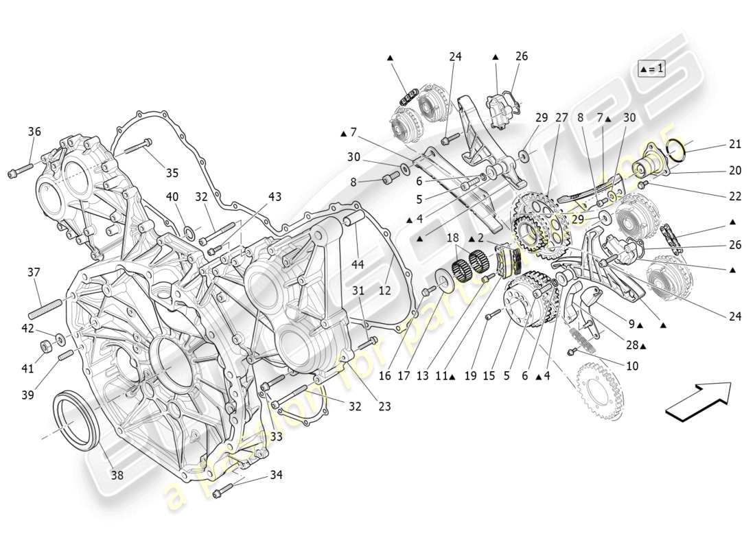 maserati quattroporte (2018) timing part diagram