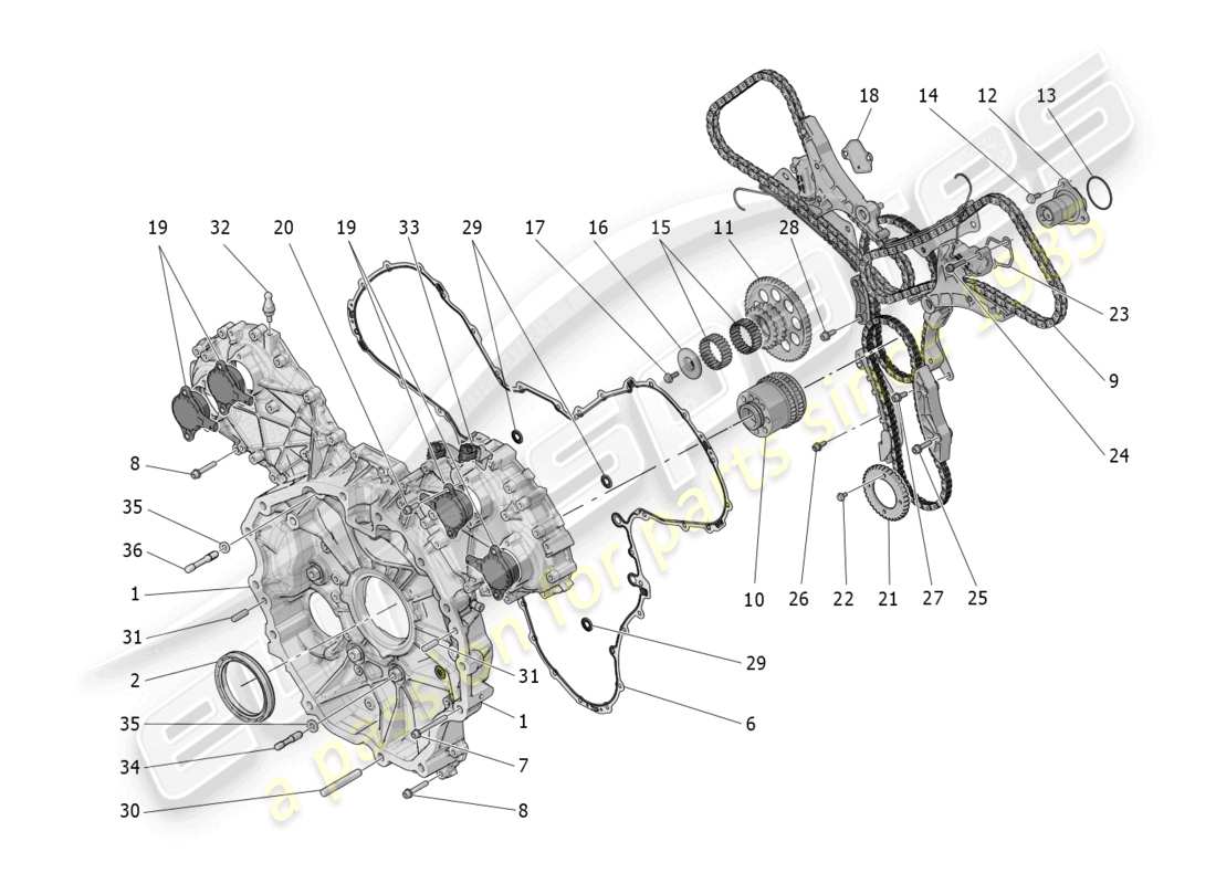 maserati grecale trofeo (2023) timing part diagram