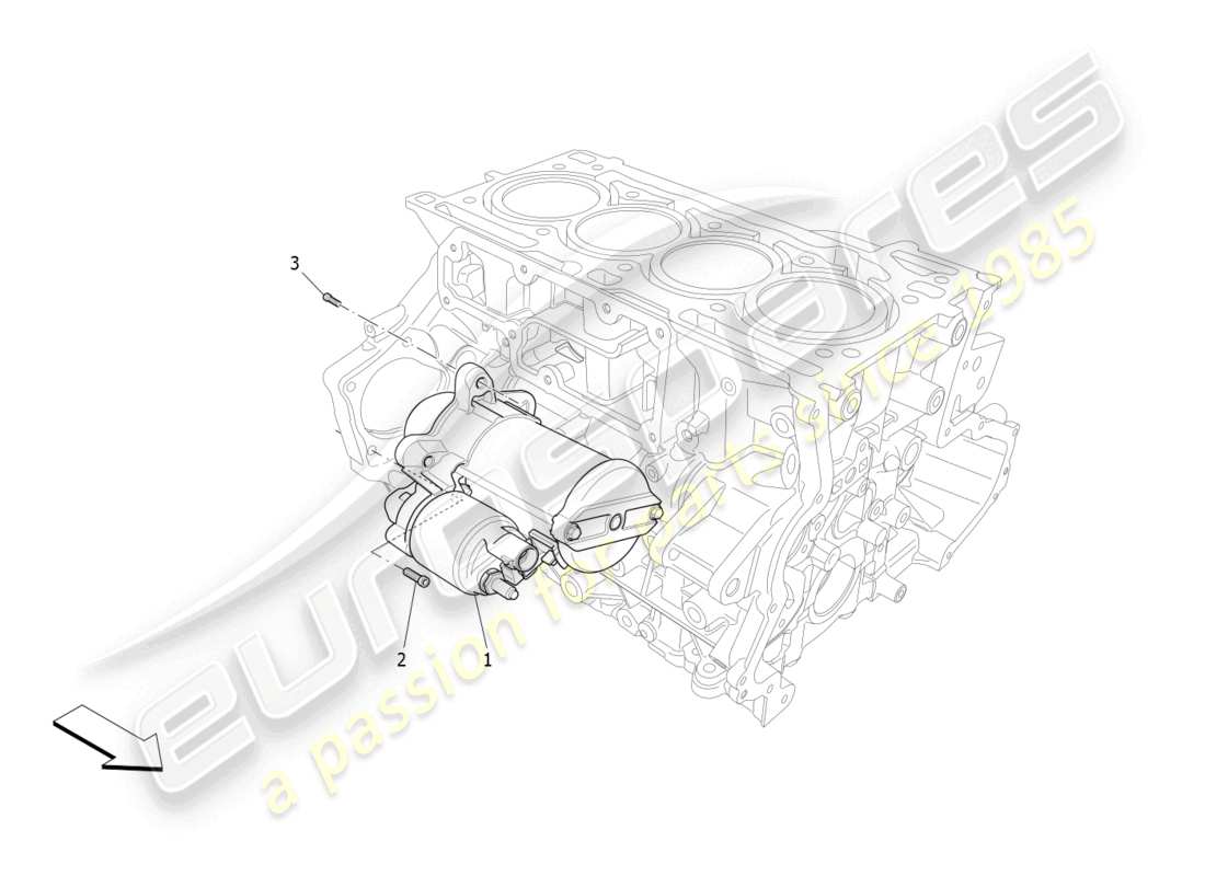 maserati levante gt (2022) electronic control: engine ignition part diagram