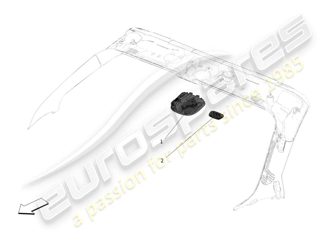 maserati mc20 cielo (2023) internal vehicle devices part diagram