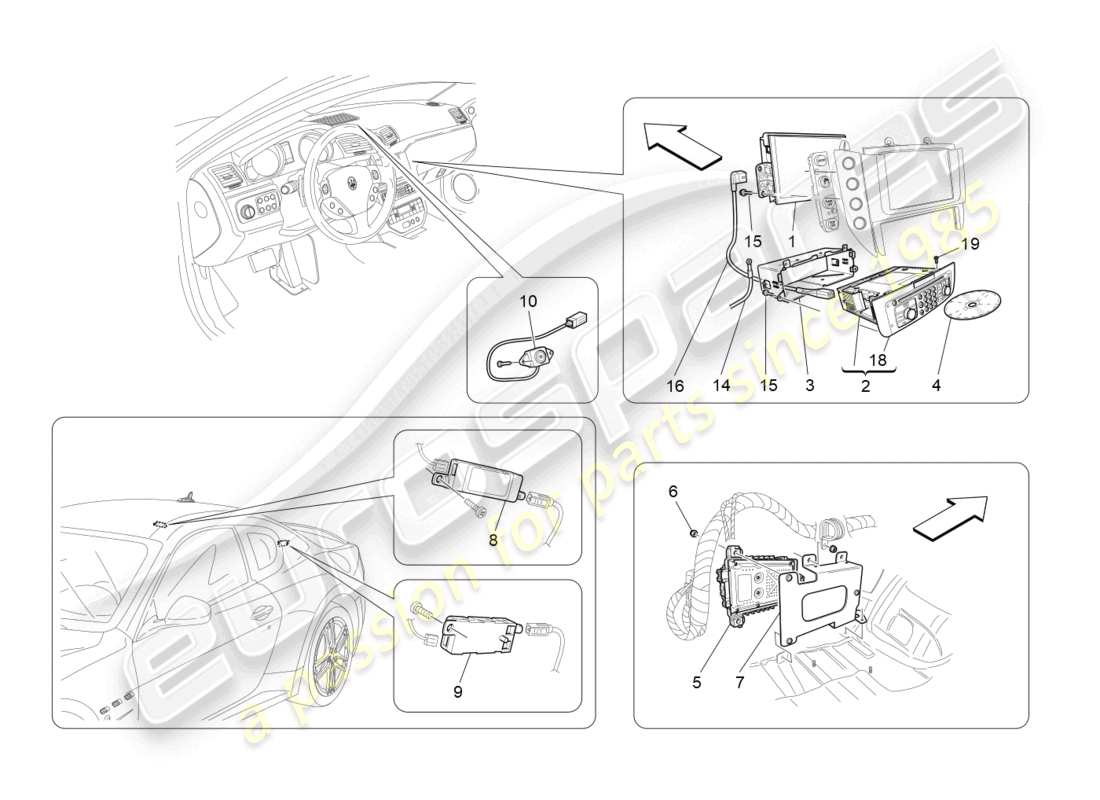 maserati granturismo mc stradale (2013) it system part diagram