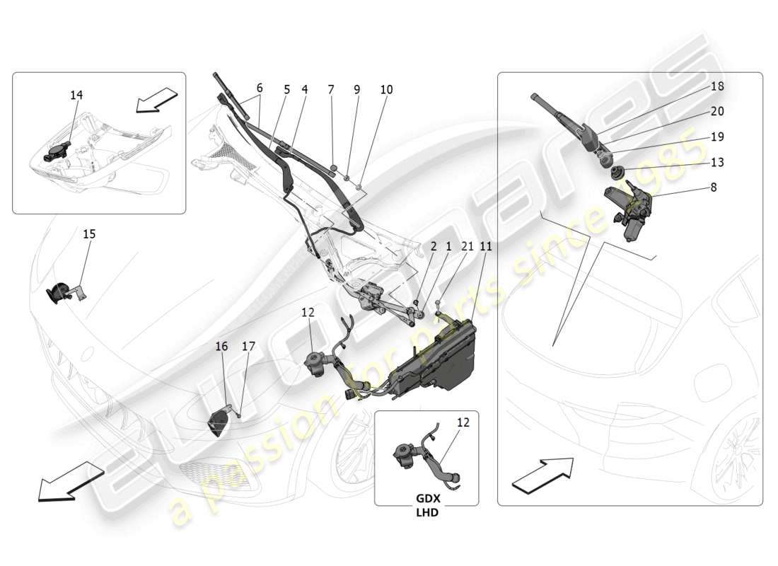 maserati grecale trofeo (2023) external vehicle devices part diagram