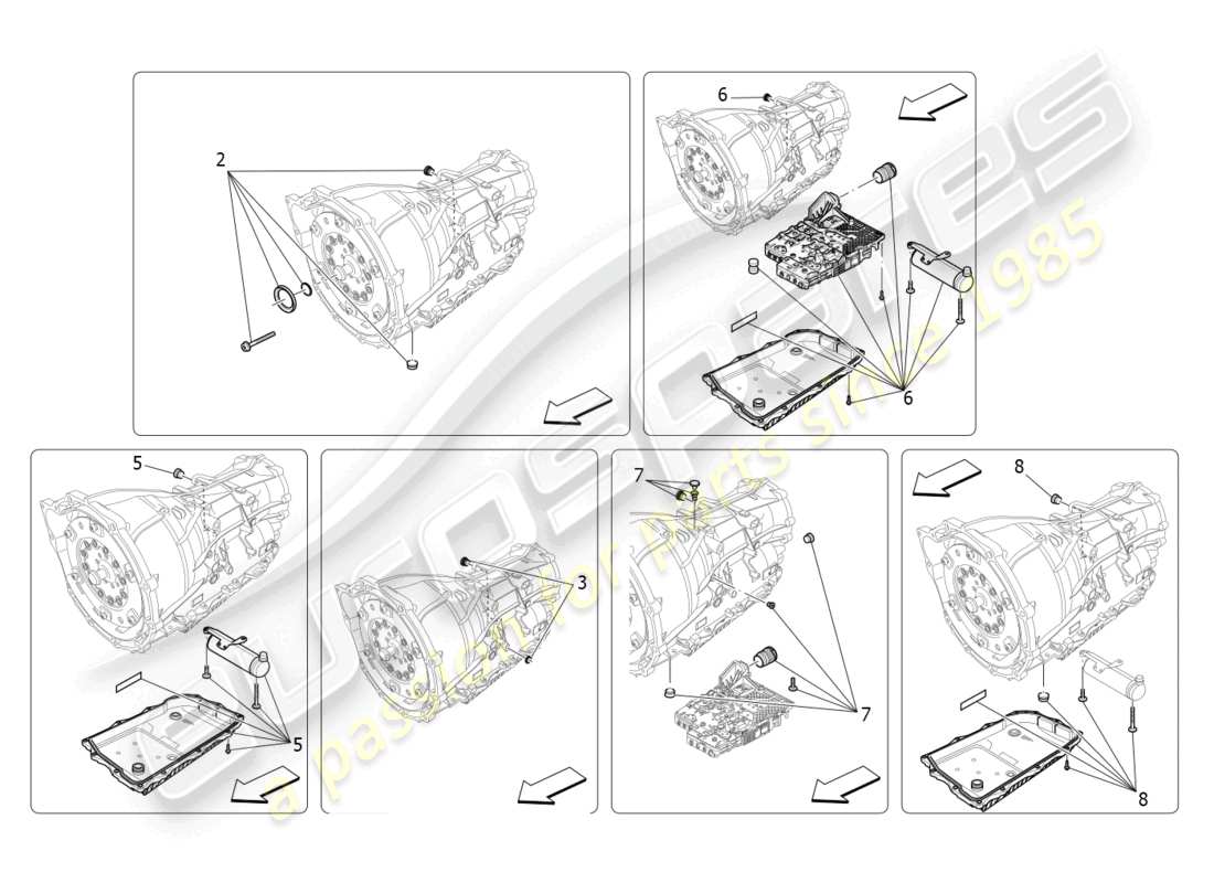 maserati levante gt (2022) gearbox housings part diagram