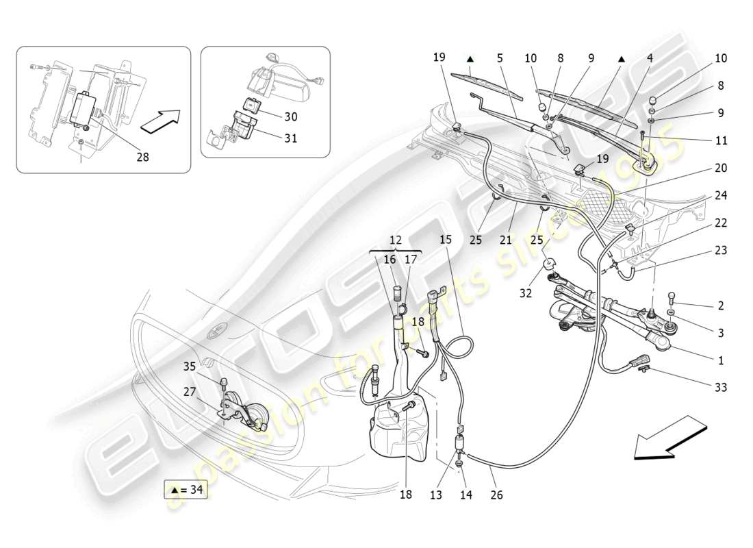 maserati grancabrio mc (2013) external vehicle devices part diagram