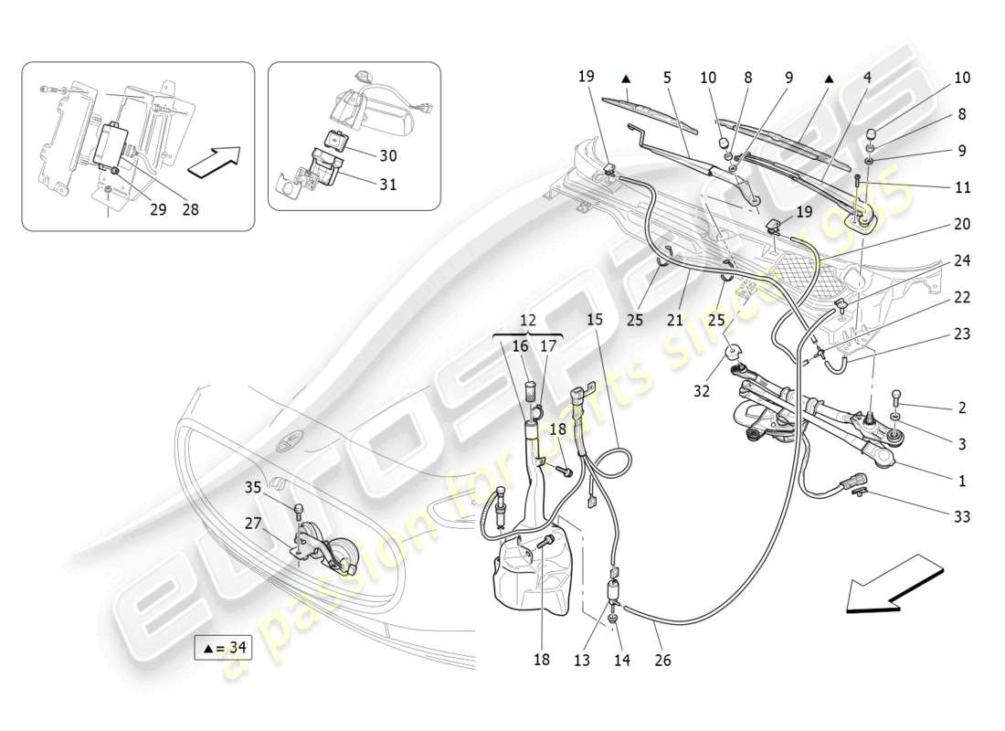 maserati granturismo mc stradale (2011) external vehicle devices part diagram